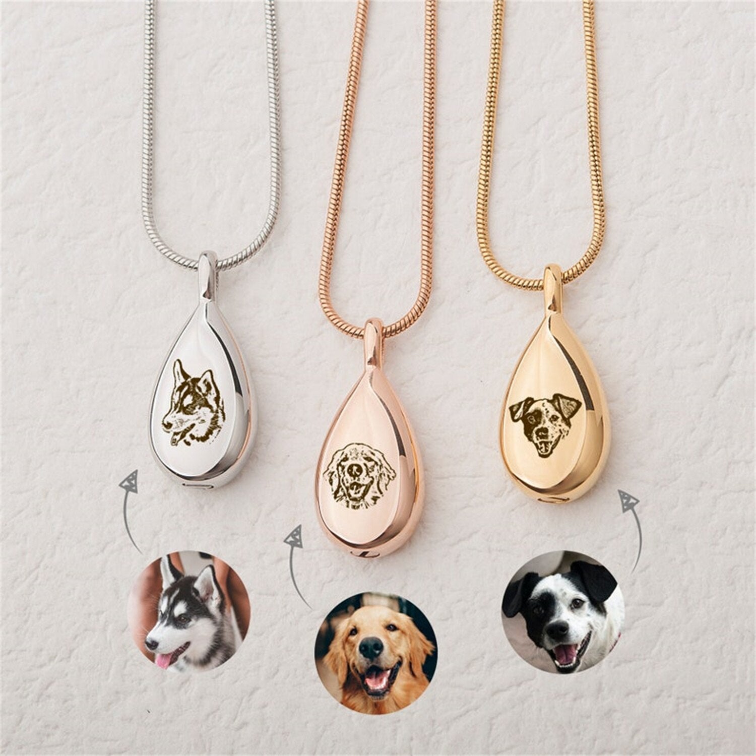 Personalized Pet Photo Urn Necklace